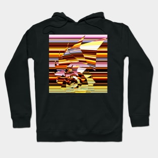 Fractured Spiral on Stripes Hoodie